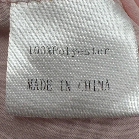 Merokeety Pink Smocked Midi Dress M Cottagecore Puff Sleeve Tiered - Picture 11 of 13